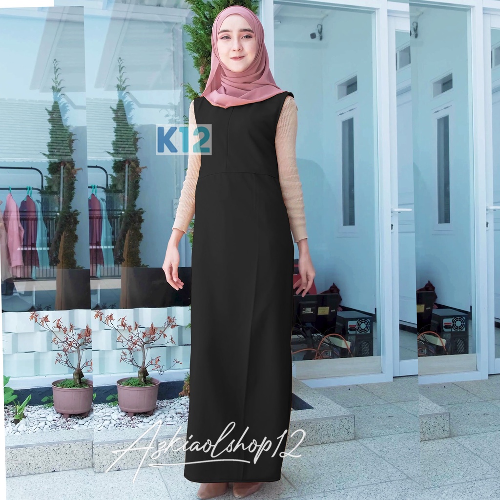 INNER SPAN DRESS GAMIS MAXI / SPAN INNER GAMIS TANPA LENGAN