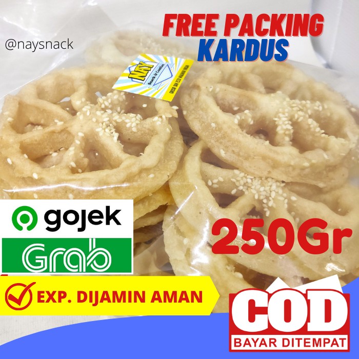 

Kue Kembang Goyang Wijen Manis Makanan Ringan Kiloan Manis Isi 250 Gram