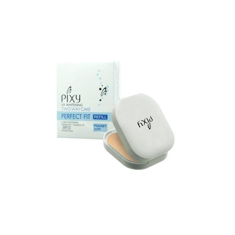 PIXY UV WHITENING TWO WAY CAKE REFILL PERFECT FIT SPF 15 POKET SIZE 100% ORIGINAL