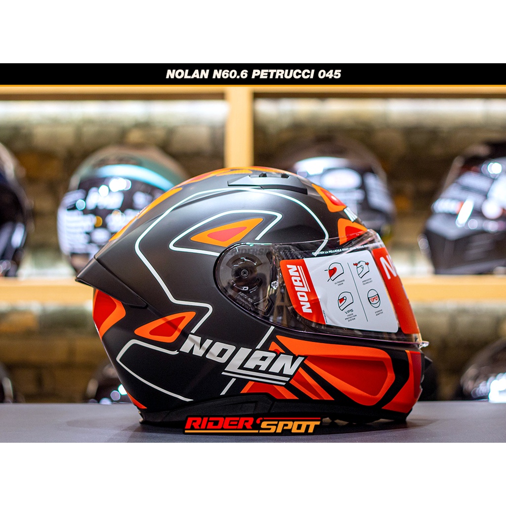 Helm Motor Nolan N60.6 Petrucci 45 Nolan n606 n60-6 italy ORI Full Face Original Italy Touring