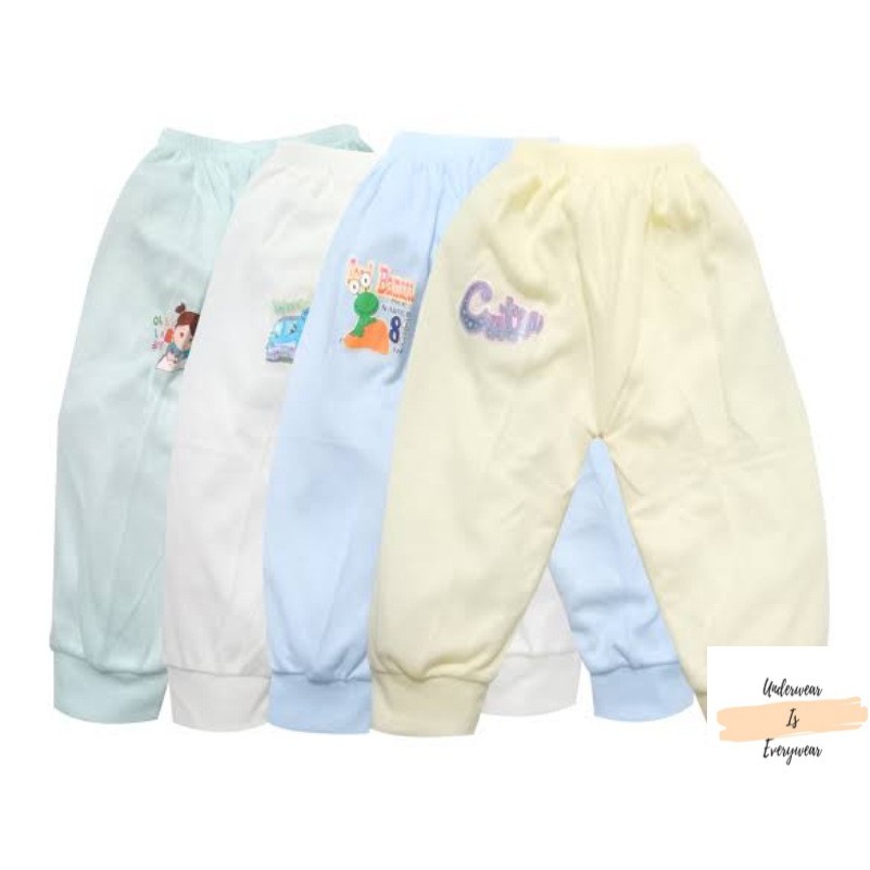 Per 4 Pcs Celana Panjang Bayi Merk Hoga Buka Kaki Mix 4 Warna