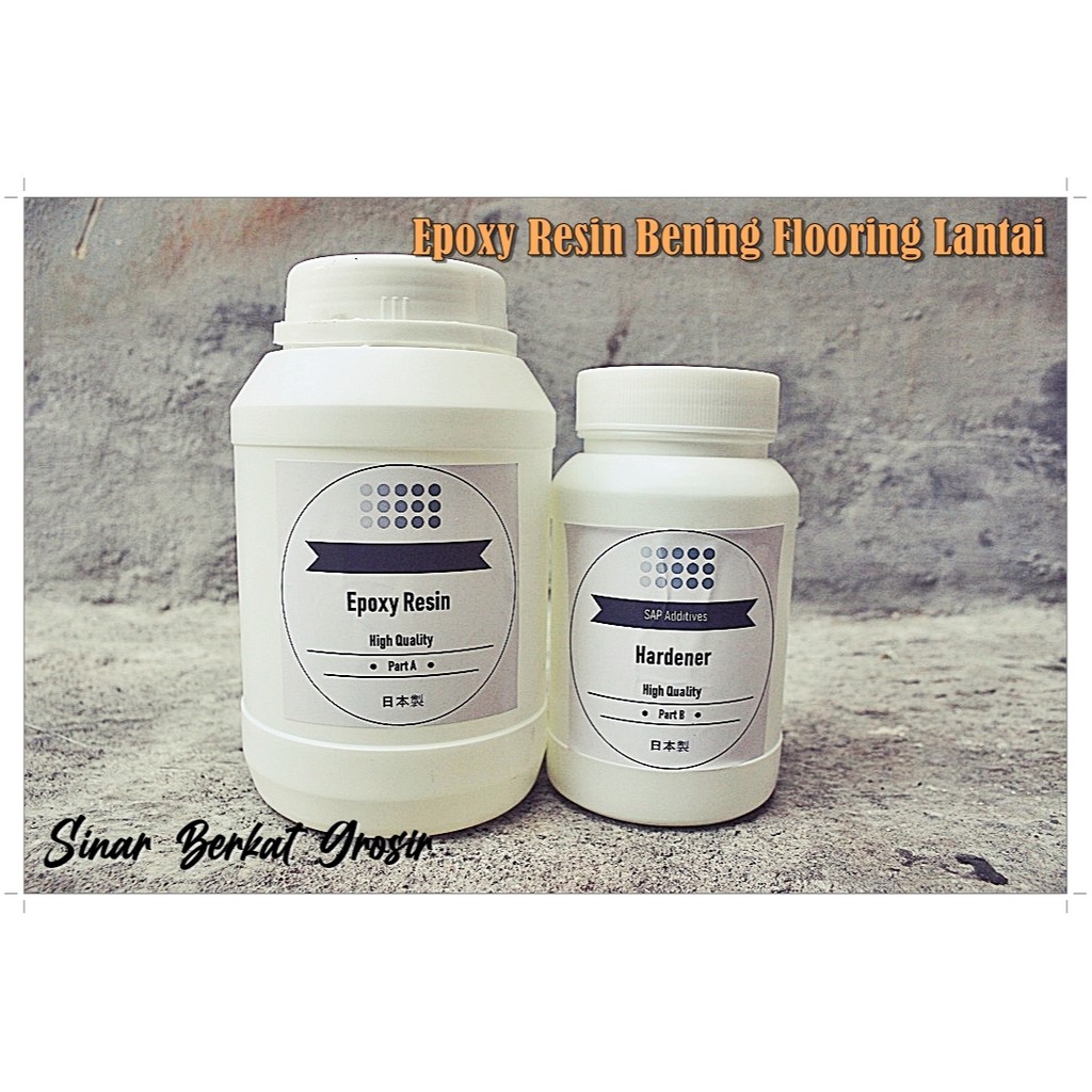 Paket Epoxy Resin Bening Flooring Lantai Import Jepang + Hardener