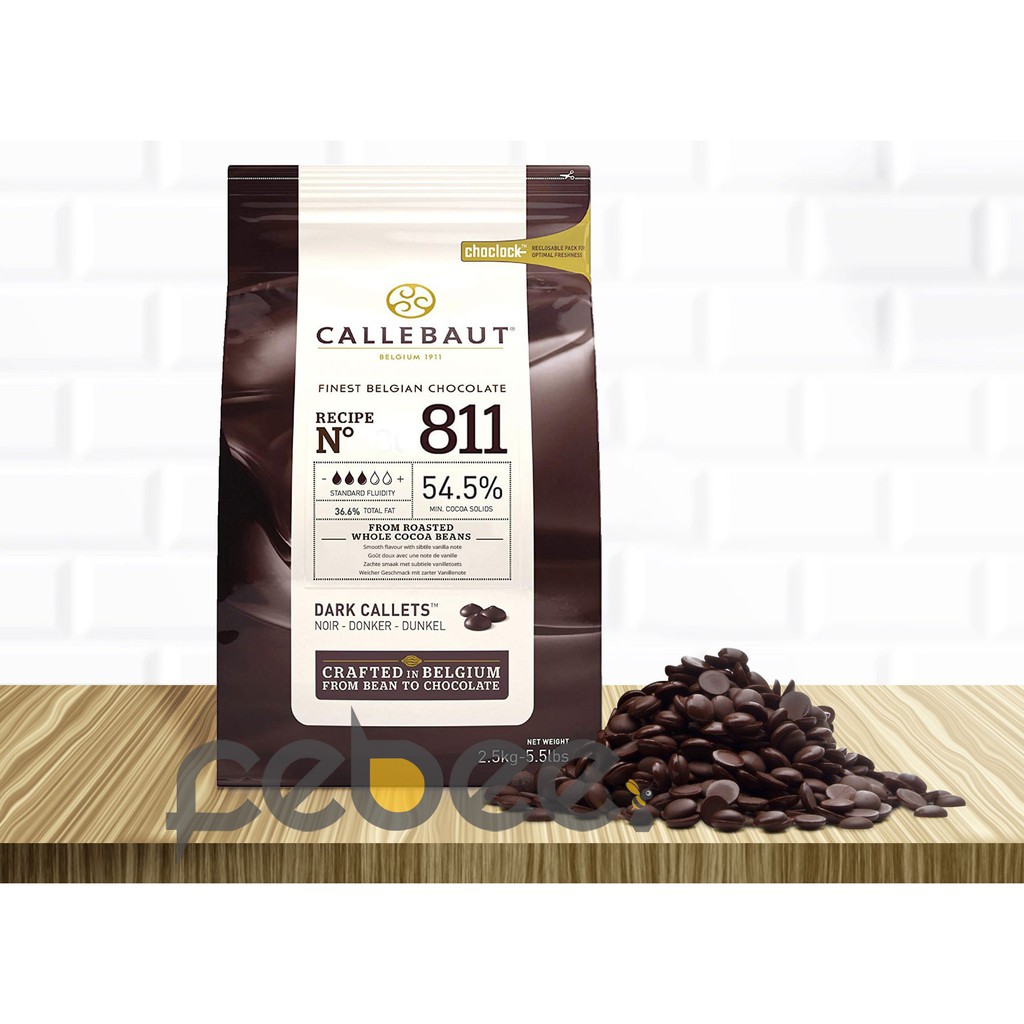 

[100g] Callebaut 811 Dark Callets Noir Chocolate Cokelat Repack