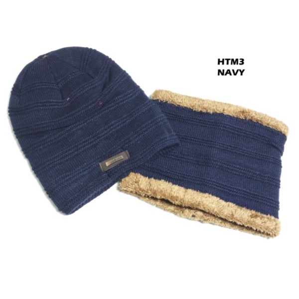 Dijual Syal Wanita Kupluk NAVY - Pria Dewasa JERMAN Wool TEKSTIL-IMPORT Topi Winter Diskon