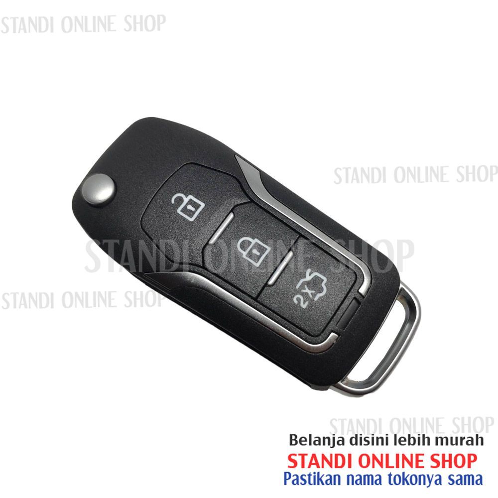 Remote Set Kunci Lipat Flip Key Baru PCB Mobil Ford Fiesta 433Mhz