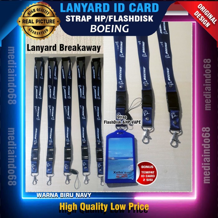 

Unik Boeing Lanyard Id Card/Gantungan Id Card (Paket Murah)Breakaway Sale!!!