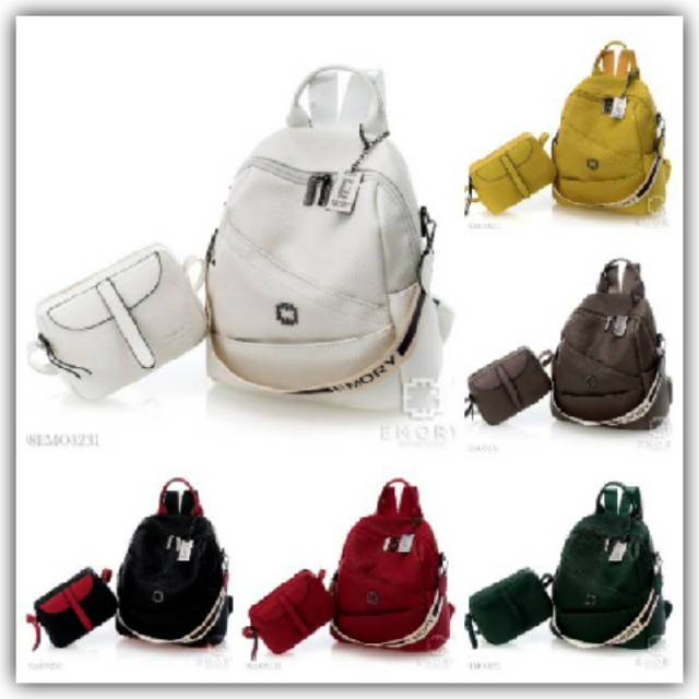 BAG IMPORT BRANDED EMORY HARINNA / TAS RANSEL 2 IN 1 MULTIFUNGSI / BACKPACK FASHION GIRL KOREA BATAM