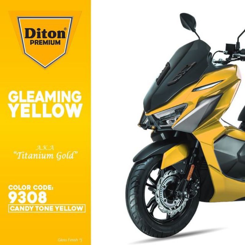 Pilok Gold Candy Tone Yellow Paket Diton Premium 4 Klg Cat Semprot Sepeda Motor Mobil Velg Helm