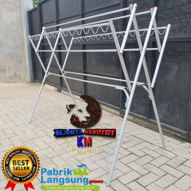 Promo Jemuran Baju Pakaian Handuk Aluminium Warna 180 Cm 1 8 Meter 1 8 M Shopee Indonesia