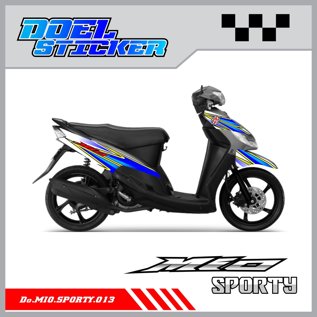 STICKER STRIPING MIO SPORTY , SMILE - STICKER STRIPING LIST VARIASI HOLOGRAM , CROME MIO SPORTY , MIO SMILE DOEL 013