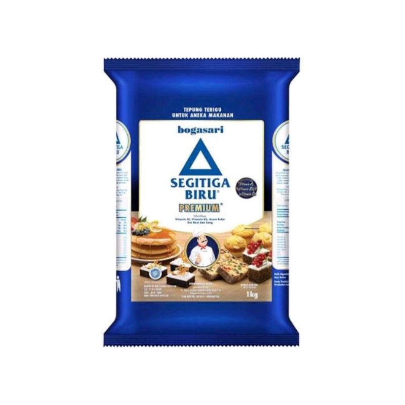 

Tepung Terigu segitiga biru Serbaguna Bogasari 1 Kg