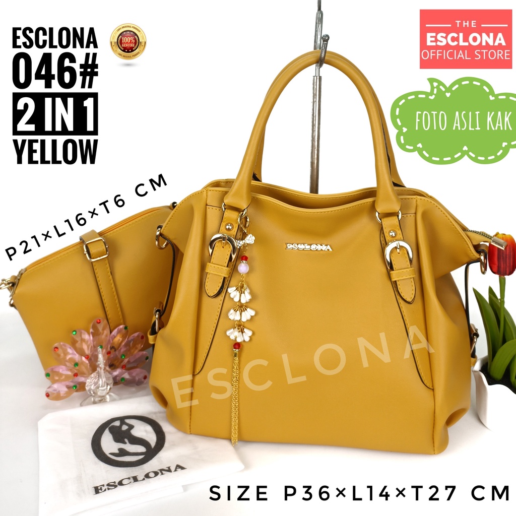 Tas Wanita Handbag Esclona 046 Tas Tangan Terbaru Tas Cewek Tas Murah Tas Perempuan Tas Batam Fashion S2