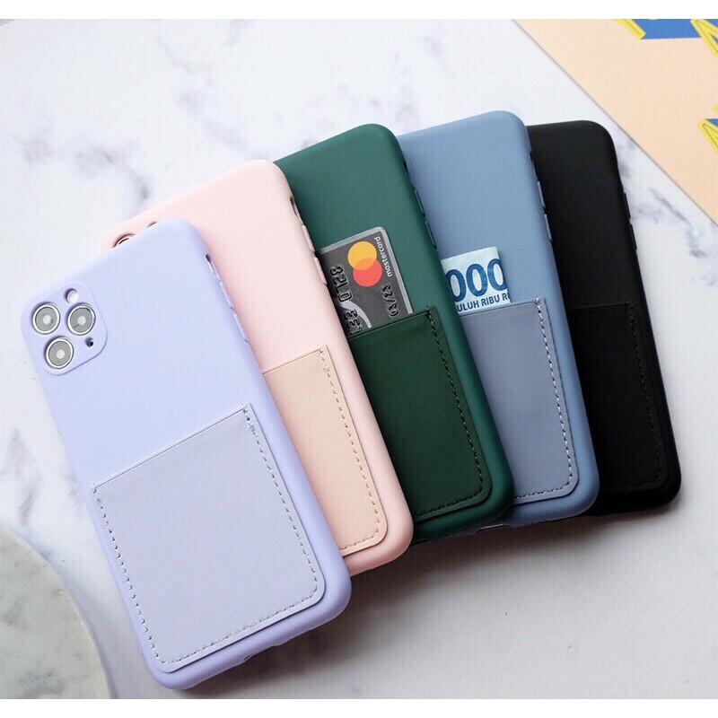 Matte Pocket Case - Softcase Iphone Full cover - Iphone 6 7 8 6+ 7+ 8+ X XR XSMAX 11 12 PROMAX