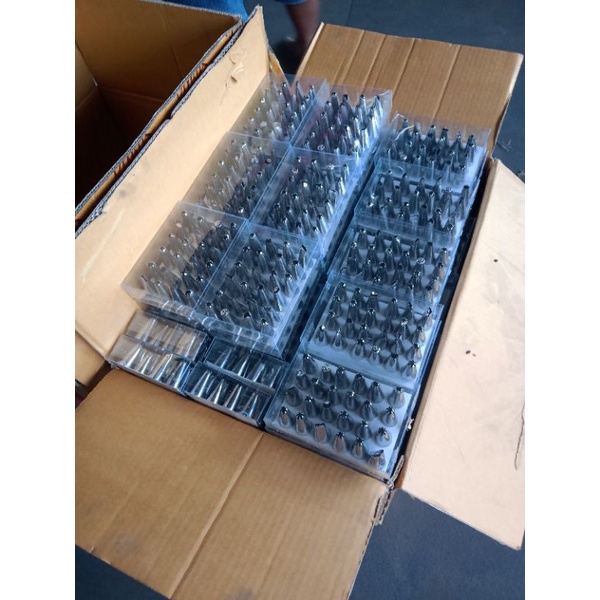 SPUIT MIKA ISI 24 ATAU PECOTOTAN KUE UNTUK MENGHIAS KUE BIAR MANTEP KUE NYA, SPLUIT MIKA ISI 24 PERBOX HARGA MURAH ANTI KARAT STAINLESS