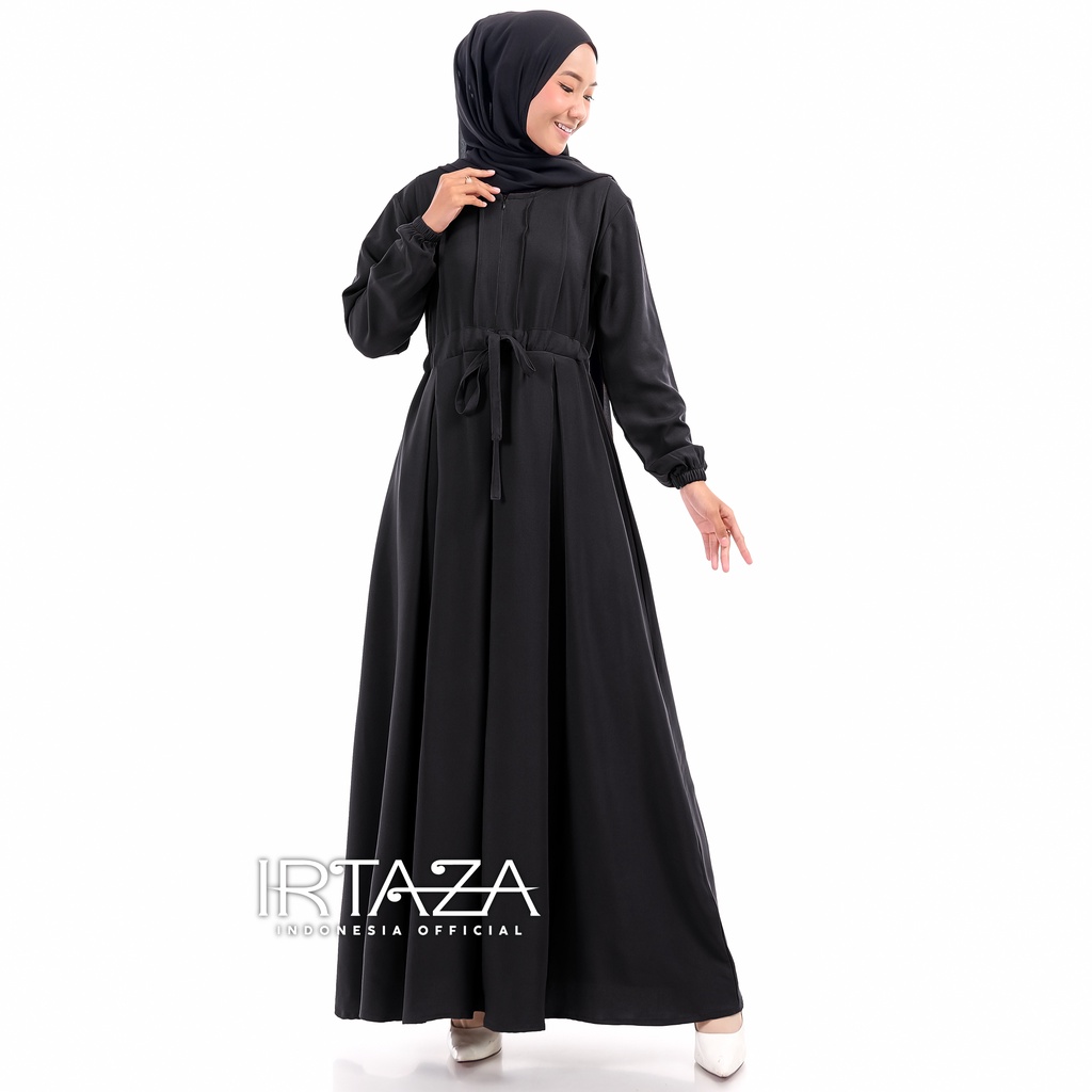 Gamis Polos Melia Dress Original Shakila Import-Gamis Black