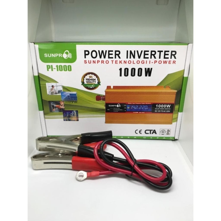 Bisa COD!!! Power Inverter Sunpro PI-1000 1000w DC TO AC Awet,tahan lama dan berkualitas