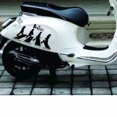 promo Sticker motor matic model the beatles sticker motor vespa matic piaggio scoopy Keren termurah