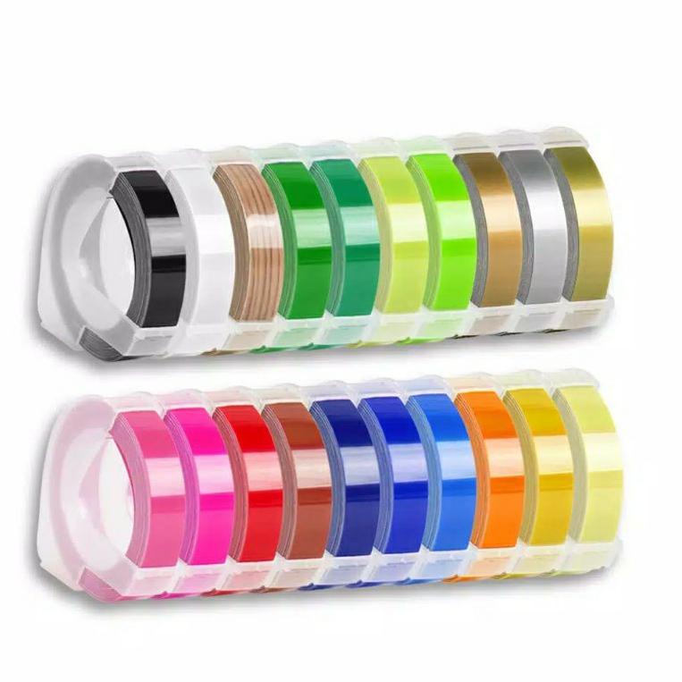 

fed-58 CIDY TAPE LABEL MAKER REFILL 9MM BISA UNTUK DYMO DAN MOTEX .