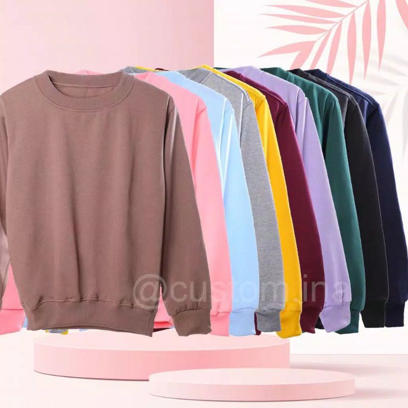 basic sweater polos pria wanita