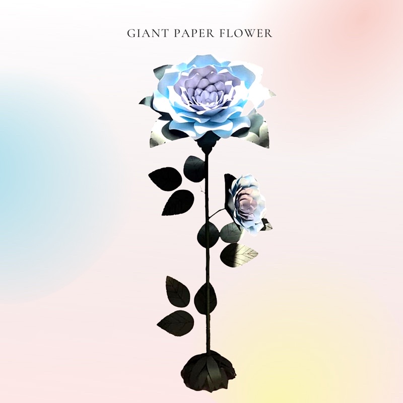 Standing Paper flower besar / bunga kertas jumbo / bunga mawar kertas / florist palembang