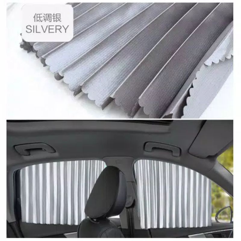 Tirai Jendela Kaca mobil 4 in 1 / Sunshade Tirai Magnet depan belakang 4 pcs s1