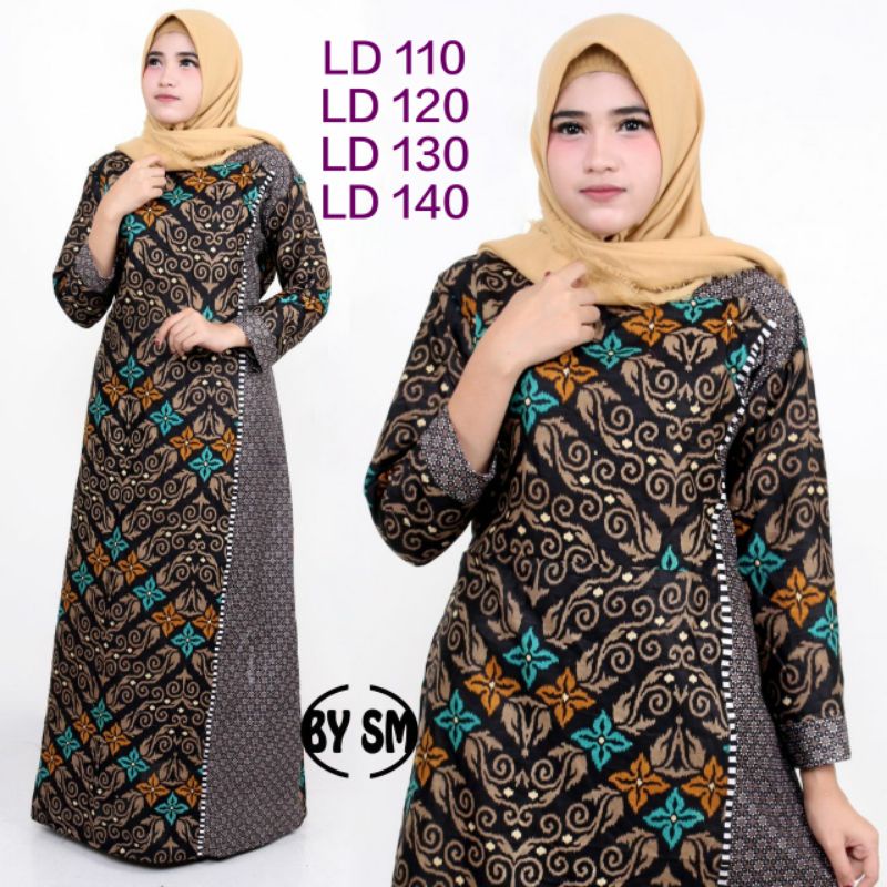 GAMIS SUPER JUMBO MURAH 3L 4L 5L 6L seragam batik seragam ibu pengajian baju batik jumbo
