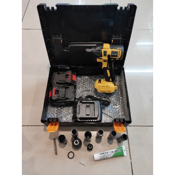 MESIN BOR BATERAI IMPACT WRENCH 21V NAGAWA NIC21K CORDLESS BUKA BAUT