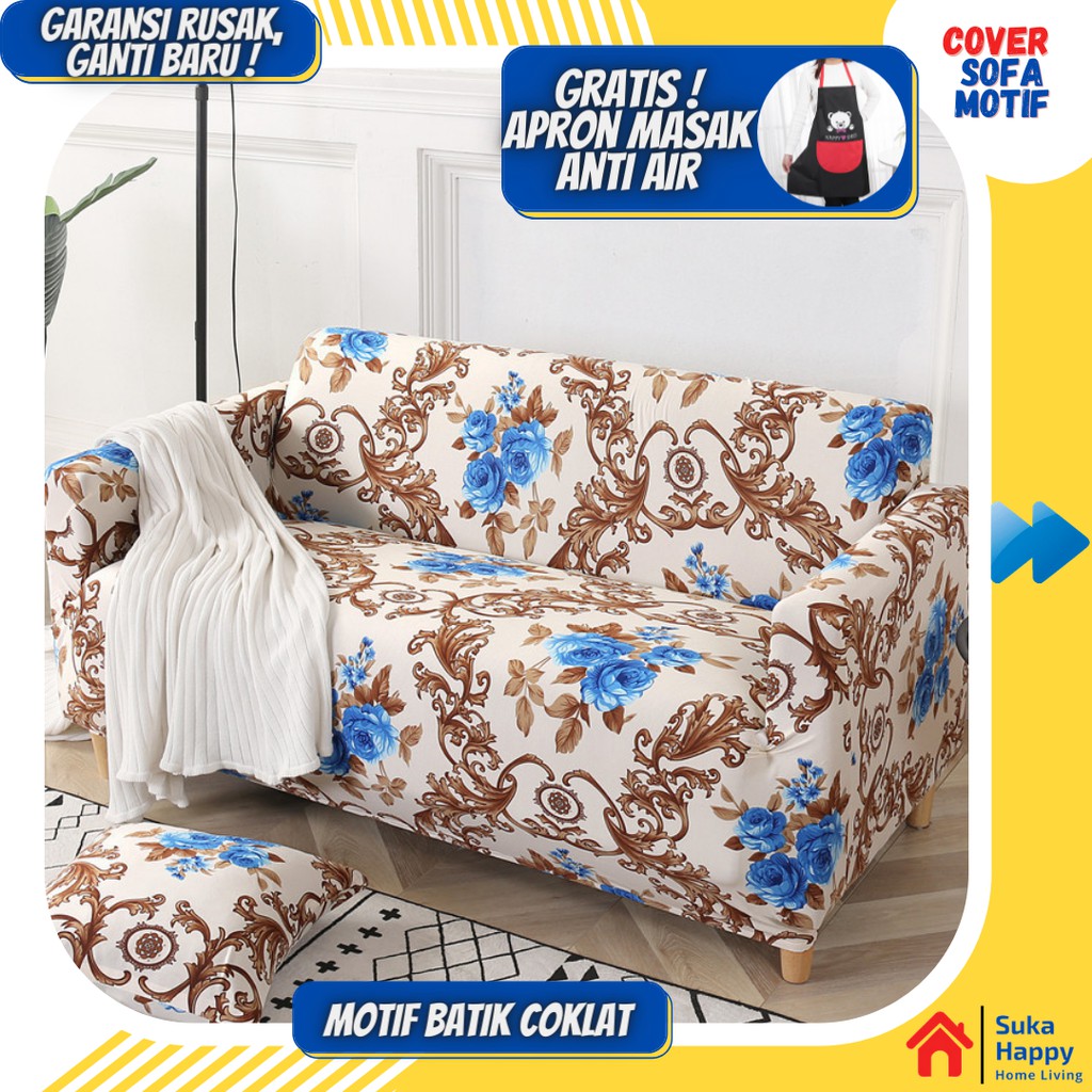 SOFA COVER IMPOR Sarung Elastis Pembungkus Pelindung Dekorasi Sofa Ruang Tamu COVER SOFA 1 SEATER