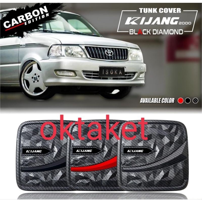 tank cover tutup tangki kijang 2000 2001 2002 2003 diamond carbon