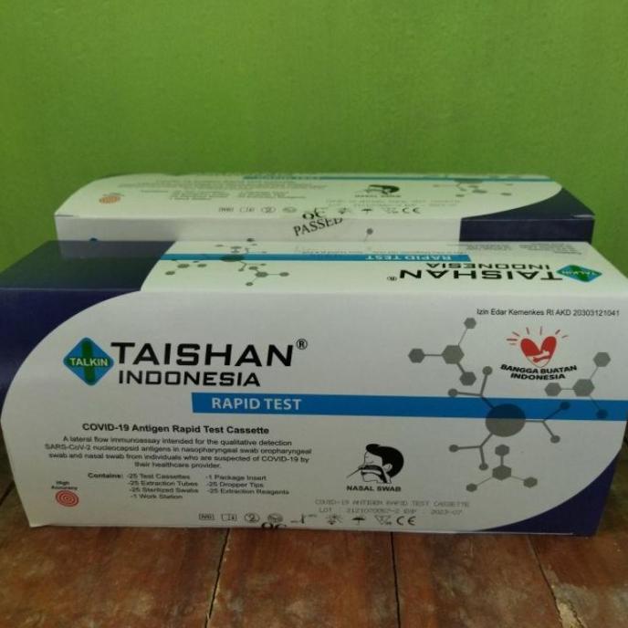 READY STOCK RAPID ANTIGEN SWAB RAPID HIDUNG TAISHAN 1 BOX 25 SET SDFHG5646