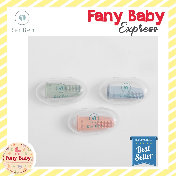 BENBEN SILICONE BABY FINGER TOOTHBRUSH WITH CASE