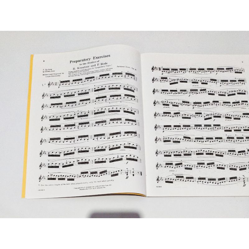 Buku biola DONT op.37 twenty four exercises for violin Schirmers Library