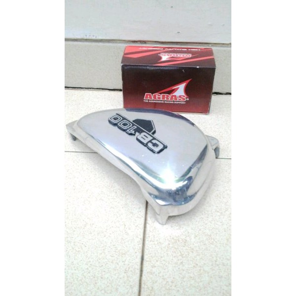 Promo Best seller            Tepong- Tutup Box Aki Diral Alumunium Polish Honda CB100