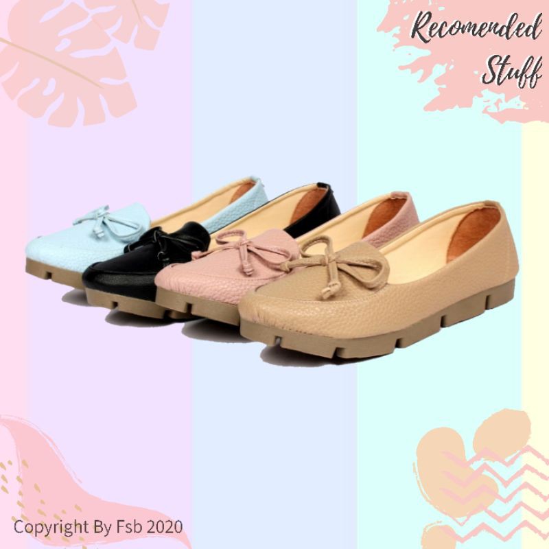 Fsb - ALONA Sepatu Flatshoes Wanita Sol Tebal