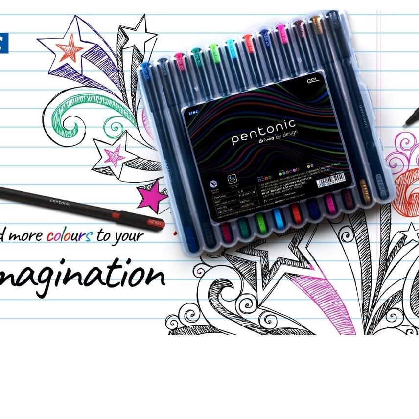 

WOW MURAH Pentonic Color Pulpen Gel 12 Warna Pen Warna Warni Set***