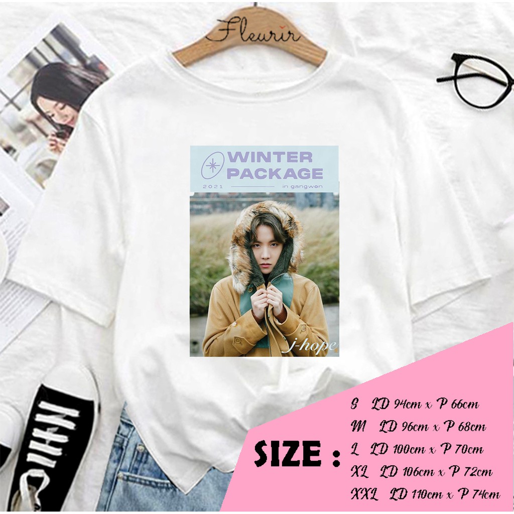 FLEURIR - KAOS  OVERSIZE JHOPE WINTER KATUN KAOS WANITA DEWASA TUMBLR TEE UNISEX JUMBO