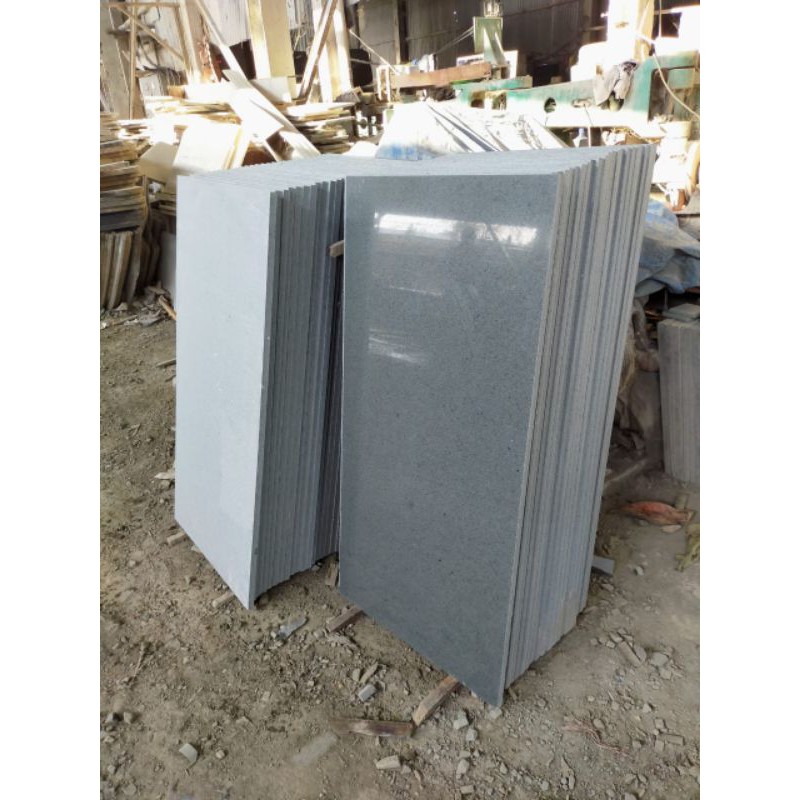 Lembaran batu granit abu abu poles kilap siku 120x60