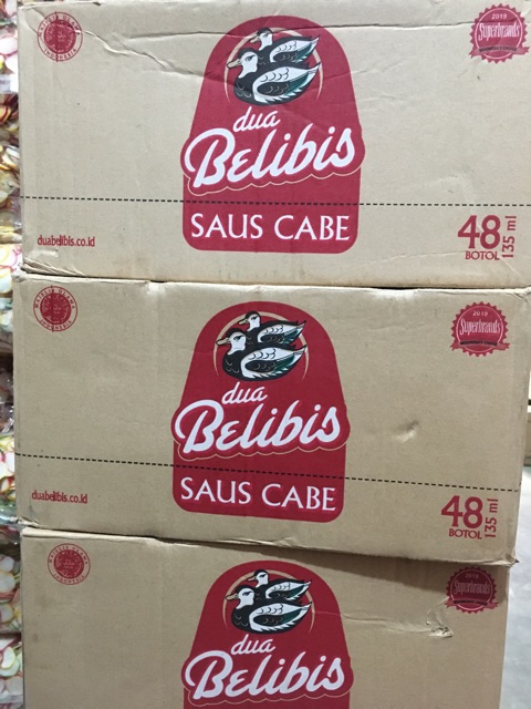 Saus sambal belibis 135ml 48 botol / saus cabe dua belibis 48 botol / Saus sambal botol belibis 135