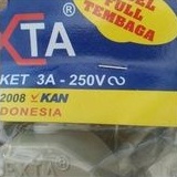 Stop Kontak Gepeng 2Lb + Kabel Tembaga 3M + Lampu (SNI - ISO9001)