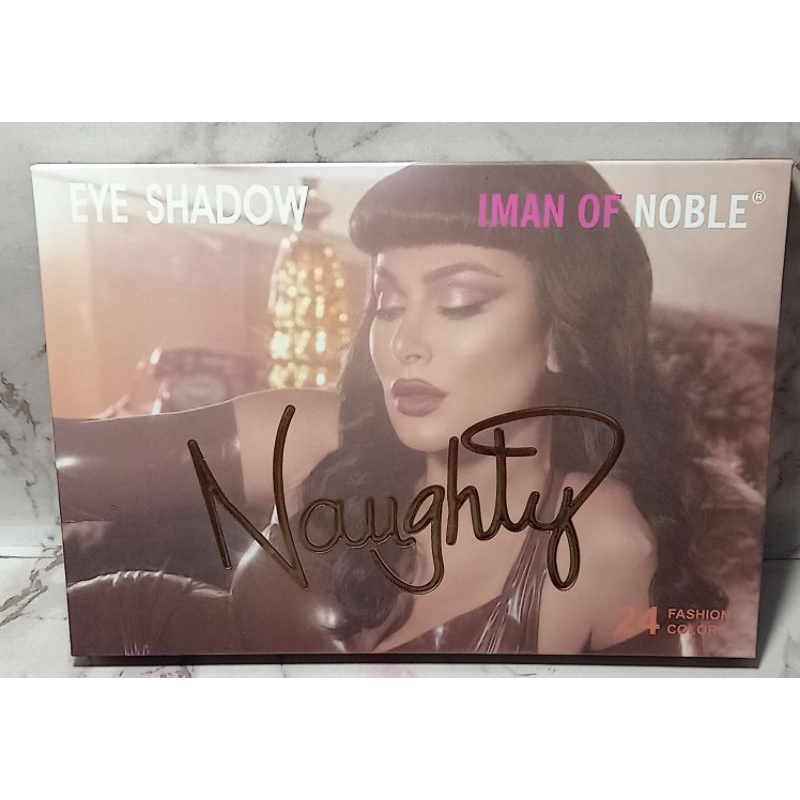 SUPER BIG EYESHADOW NUDE | HIGHLIGTER  IMAN OF NOBLE 24WARNA / EYESHADOW NAUGHTY NO.6623