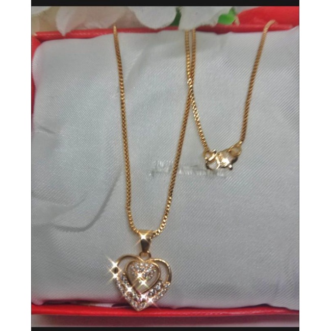 kalung free liontin terbuat dari koin asli tidak muda luntur 005,kalung perhiasan mirip emas asli