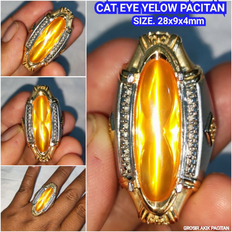 CAT EYE YELOW PACITAN NATURAL KRISTAL
