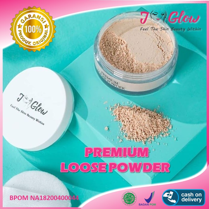 J glow Jglow Skincare Premium Loose Powder Bedak Tabur Perawatan Wajah Pemutih Glowing Bpom Halal