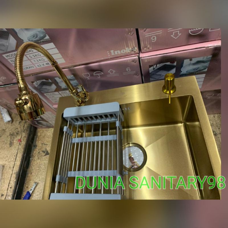 Bak Cuci piring 5040 GOLD Stainless SUS 304 Kitchen sink Minimalis