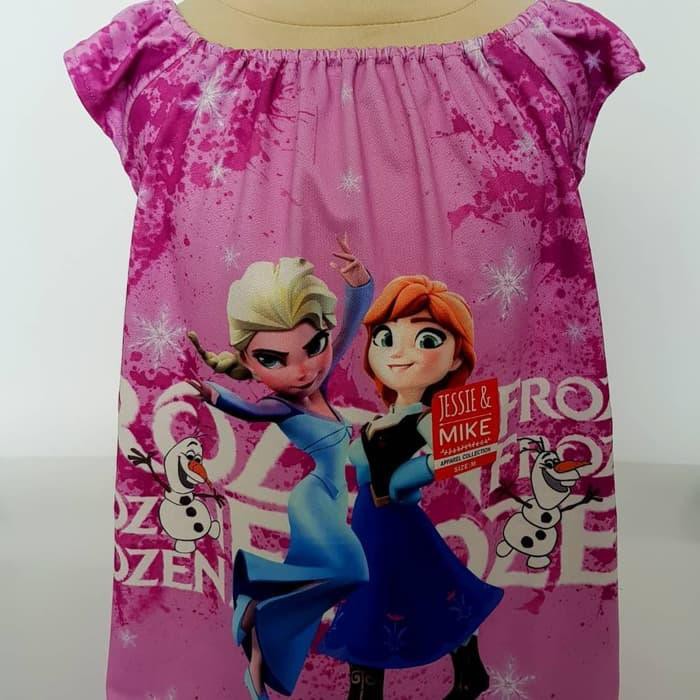 perlengkapan anak perempuan Daster Anak Frozen Diskon