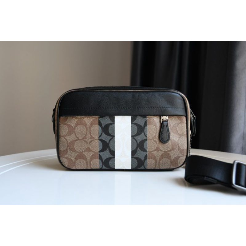 Coach Graham Crossbody in blocked with varsity stripe