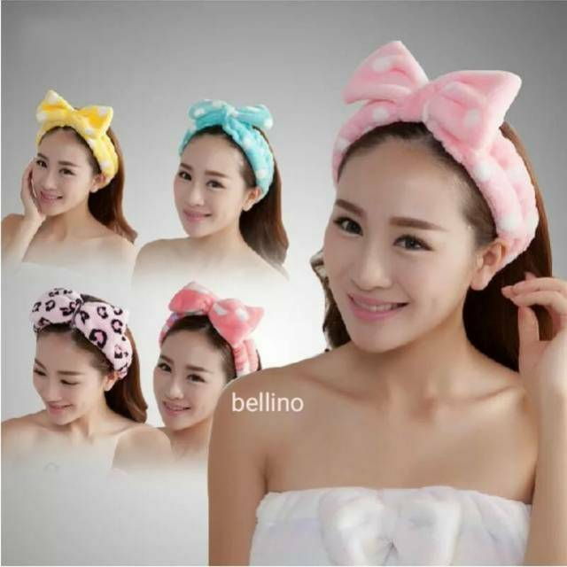 Bando Handuk Korea Pita / Bandana Make Up Bando Korea Lucu
