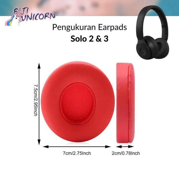 Earcup Earpad Beats Solo Studio 2 &amp; 3 Ear Cushion Pad Pads Foam Bantalan Busa