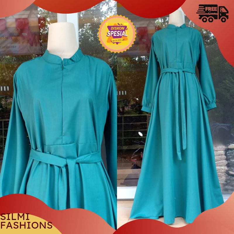 03. Gamis Dewasa Polos Simpel Bahan Berkualitas Toyobo.Gamis pkk.