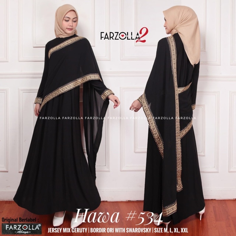 Abaya Turkey | Hawa #534 | Busana Arab Muslimah Original by Farzolla